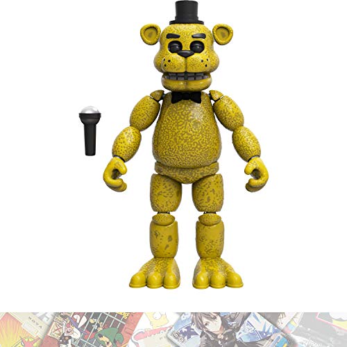 Golden Freddy: Fun ko Action Figure Action Figure Bundle with 1 F N A F Theme Compatible Trading Card (08850)